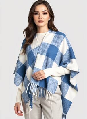 Poncho bleu VERO MODA femme