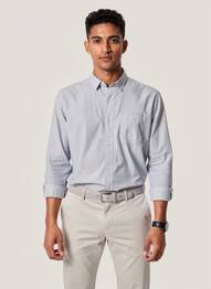 Chemise manches longues gris TOM TAILOR homme