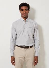 Chemise manches longues gris TOM TAILOR homme
