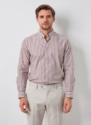 Chemise manches longues marron MEXX homme