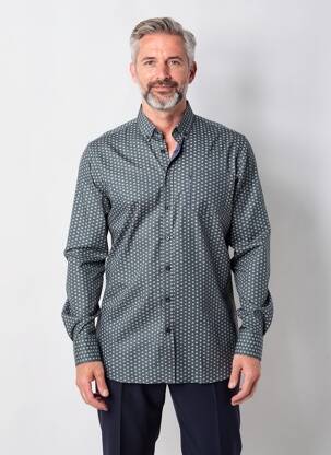Chemise manches longues vert STATE OF ART homme