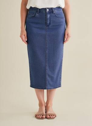 Jupe courte bleu FRANSA femme