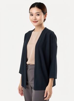 Gilet manches longues bleu STREET ONE femme