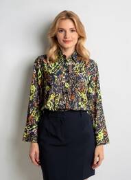 Chemisier bleu ICHI femme