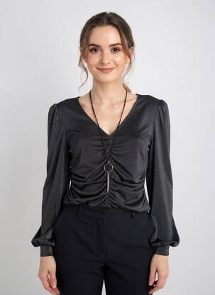 T-shirt noir MORGAN femme