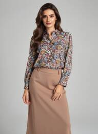 Chemisier marron OBJECT femme