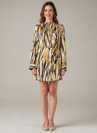 Robe courte beige MANGO femme