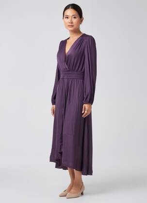 Robe mi-longue violet MORGAN femme
