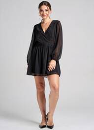 Robe courte noir MANGO femme