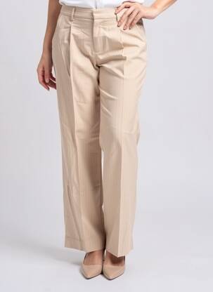 Pantalon droit beige MANGO femme