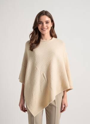Poncho beige PIECES femme
