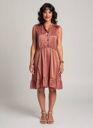 Robe mi-longue orange MOLLY BRACKEN femme