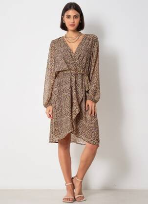 Robe mi-longue jaune ONLY femme