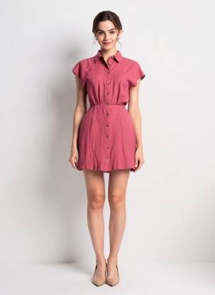 Robe courte rouge NAF NAF femme