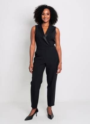 Combi-pantalon noir MORGAN femme