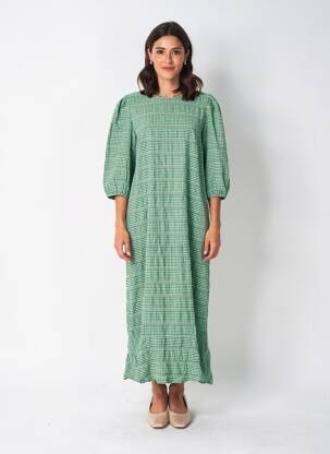 Robe mi-longue vert VILA femme