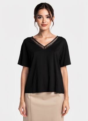 T-shirt noir VILA femme