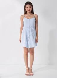 Robe courte bleu PIECES femme