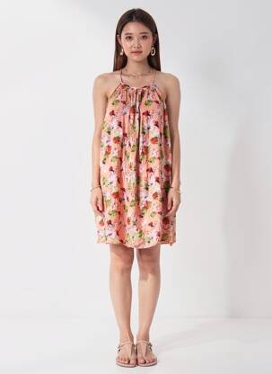 Robe courte rose SUPERDRY femme