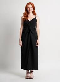 Robe longue noir MANGO femme