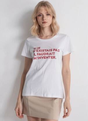 T-shirt blanc MONSIEUR TSHIRT femme