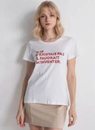 T-shirt blanc MONSIEUR TSHIRT femme