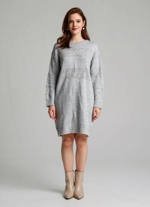 Robe courte gris NAF NAF femme