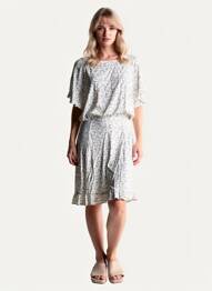 Robe mi-longue beige NAF NAF femme