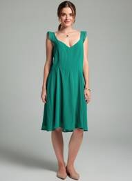 Robe mi-longue vert NAF NAF femme