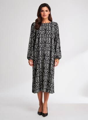 Robe mi-longue noir FREE/QUENT femme