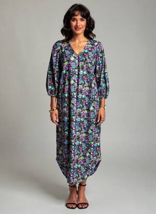 Robe mi-longue violet NUMPH femme