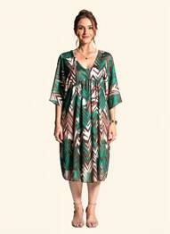 Robe mi-longue vert TERRA DI SIENA femme