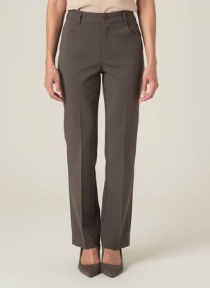 Pantalon droit marron MULTIPLES femme