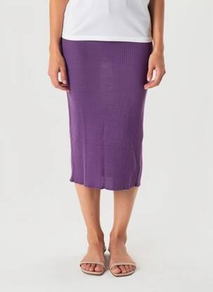 Jupe mi-longue violet MANGO femme