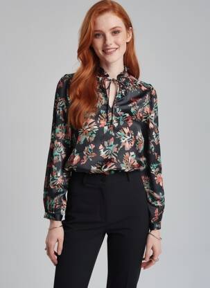 Chemisier coupe droite noir VERO MODA femme