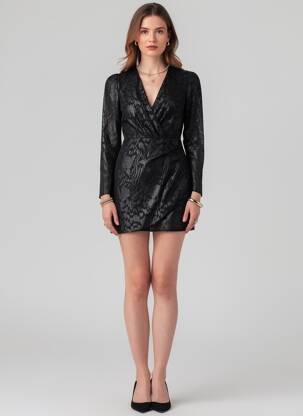 Robe courte noir MANGO femme