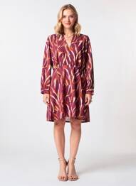 Robe mi-longue col v violet VILA femme