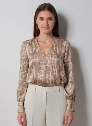Chemisier manches longues manches longues marron VILA femme
