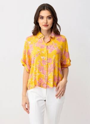 Chemisier manches courtes manches courtes orange VERO MODA femme