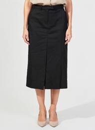 Jupe mi-longue noir ASTRID BLACK LABEL femme