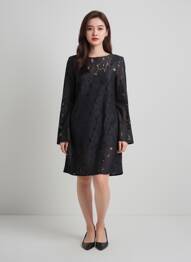 Robe courte col rond noir VERO MODA femme