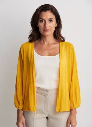 Gilet manches longues jaune STREET ONE femme