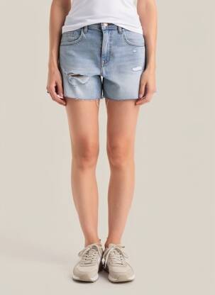 Short taille haute taille haute bleu JACQUELINE DE YONG femme