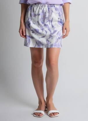 Jupe courte violet NOISY MAY femme