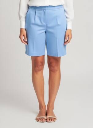 Short coupe droite bleu PIECES femme