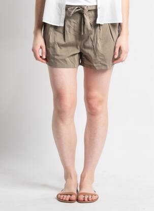 Short fermeture zippée sous rabat avec crochet marron VERO MODA femme