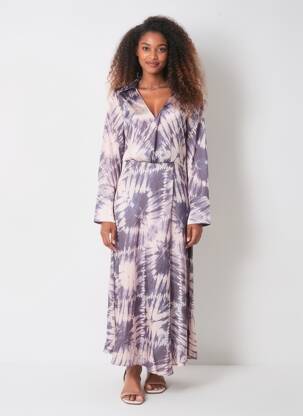 Robe longue violet MANGO femme
