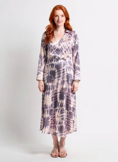 Robe longue violet MANGO femme