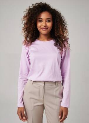 T-shirt violet MANGO femme