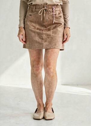 Jupe courte marron STREET ONE femme